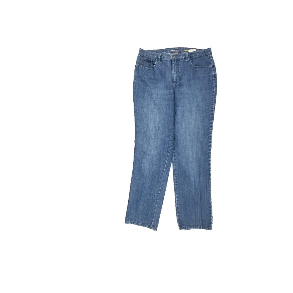 Style & Co‎ Straight Leg Women's size 14 Dark Wash Blue Denim Jeans